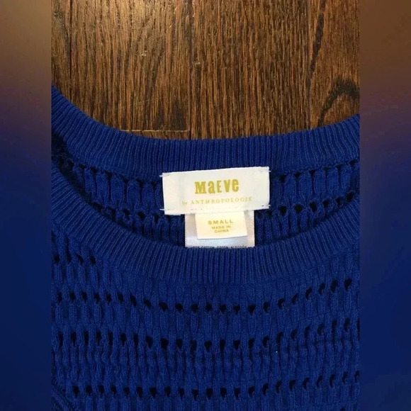 Maeve by Anthropologie Women’s S Promenade Knit Dress in Blue - VGUC! - Picture 12 of 16